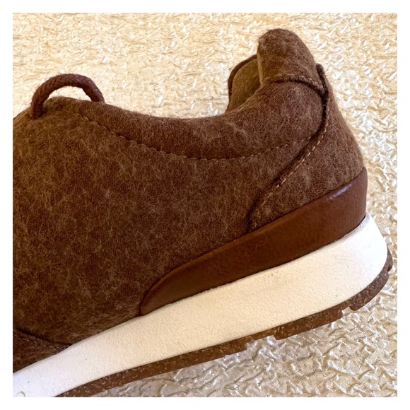 B.O.C. Wool Kacey Lace Up Sneakers Size 6 Dark Brown White NEW - Picture 5 of 10